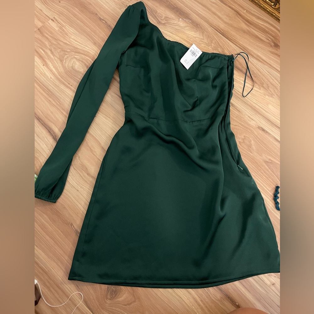 Abercrombie & fitch satin one shoulder short dress